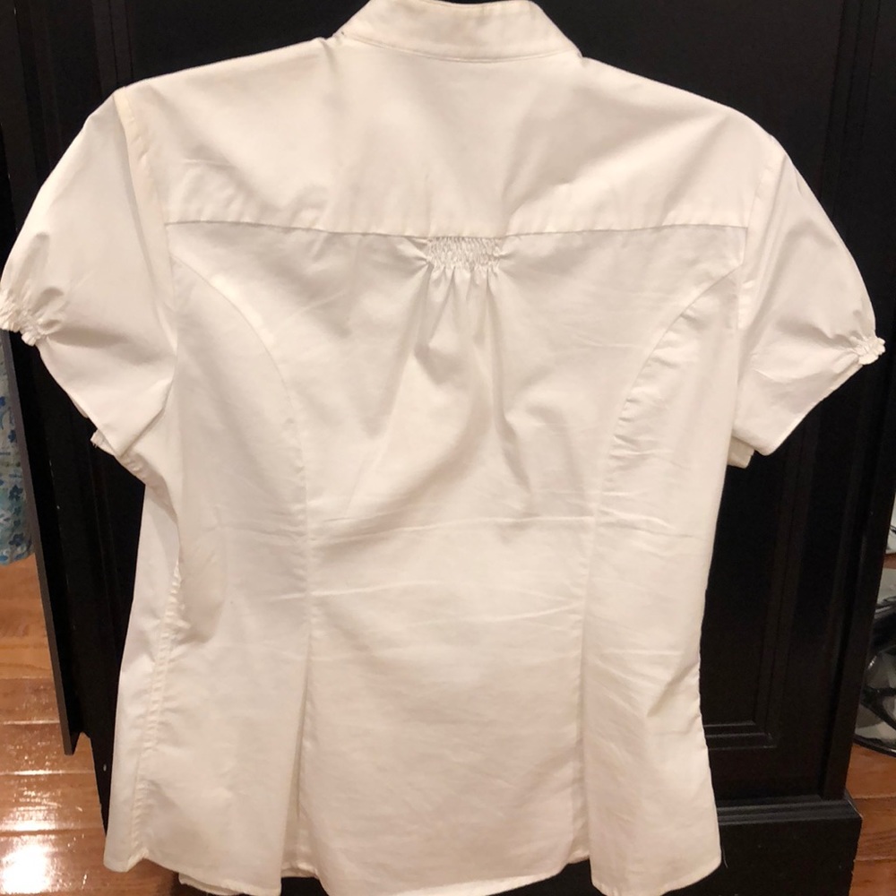 🔴SOLD🔴 Ruched white blouse - Picture 2 of 2